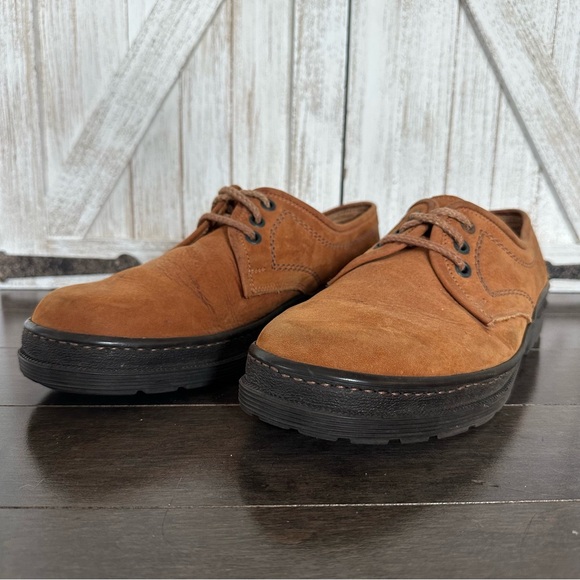 Steel Toe Mens Low Derby Workwear Country Y2K 90's Air Box Sole Brown Size 43 - Picture 1 of 9